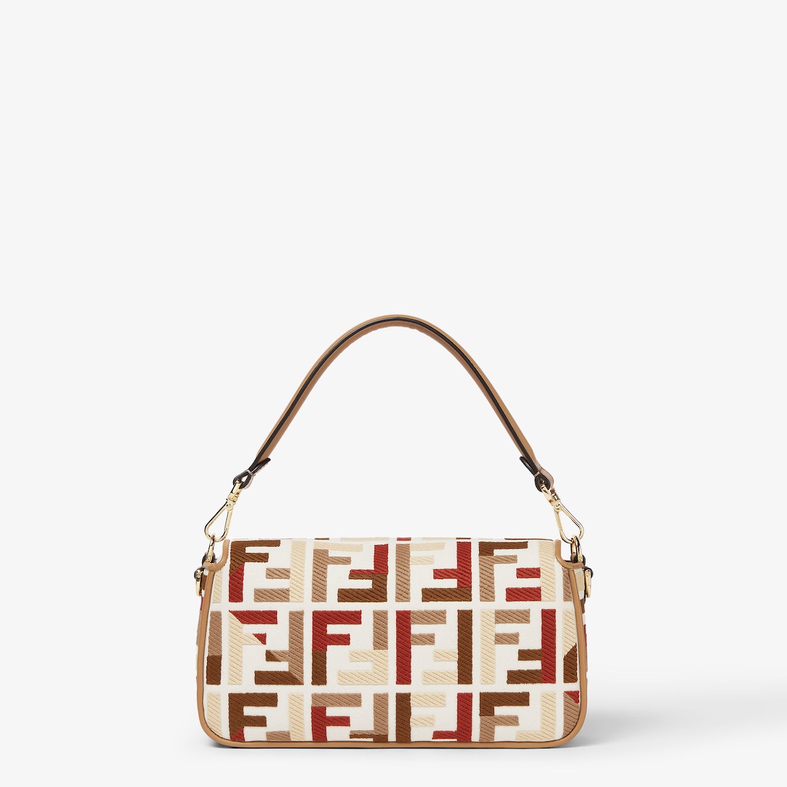 FENDI Baguette® Canvas bag with multicolor FF embroidery - Image 3